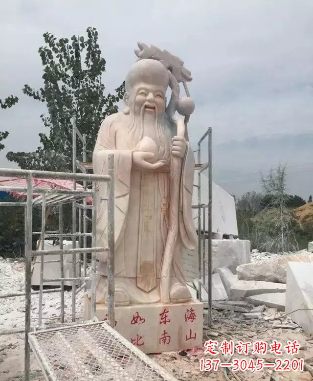 武汉晚霞红神像老寿星雕塑