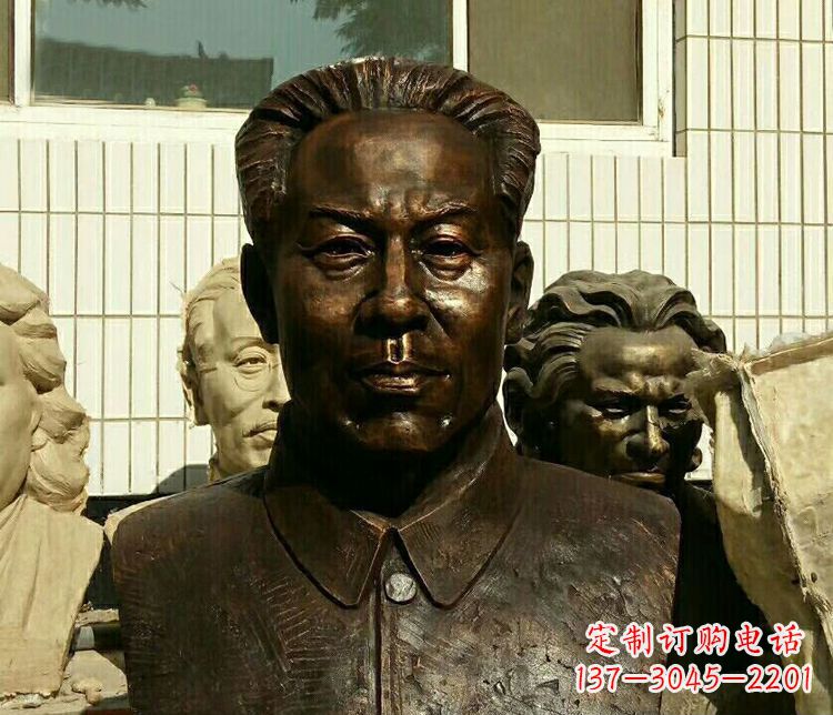 武汉伟人刘少奇胸像铜雕