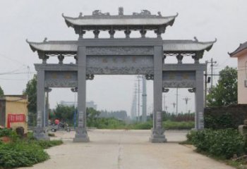 武汉艺术雕塑牌坊精美装饰农村的美丽