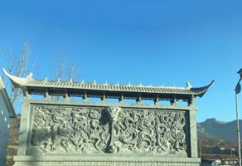 武汉青石九龙壁，精美雕塑饰衬城市广场