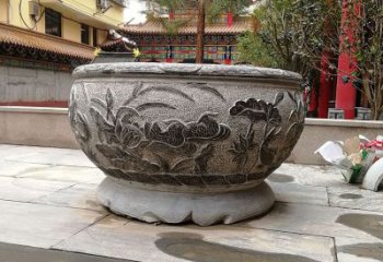 武汉青石仿古风格鱼缸雕塑