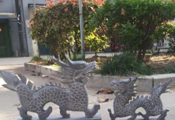 武汉青石雕刻母子龙是由中领雕塑工厂家生产的一…