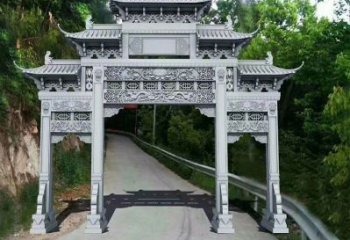 武汉青石牌坊雕塑，演绎精致经典