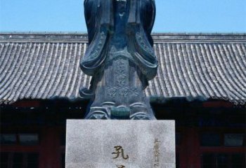 武汉传承古代文化——青铜孔子雕塑