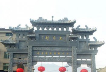 武汉三门村口牌楼石雕，精美绝伦