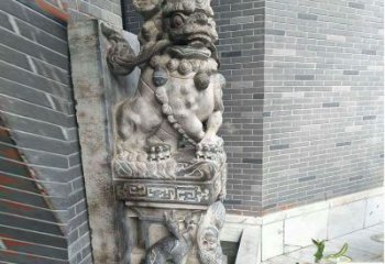 武汉中领雕塑仿古石门墩石雕