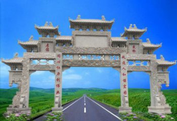 武汉领雕塑定制大型牌楼雕塑