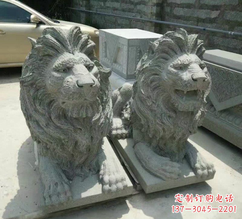 武汉卧式狮子石雕