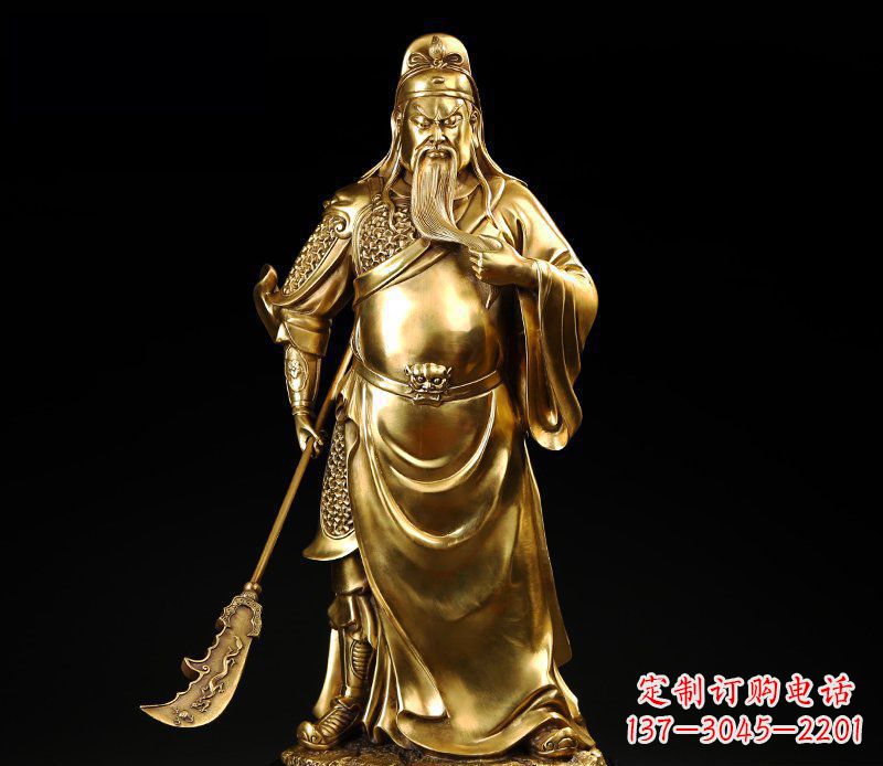 武汉武圣握刀关公铜雕