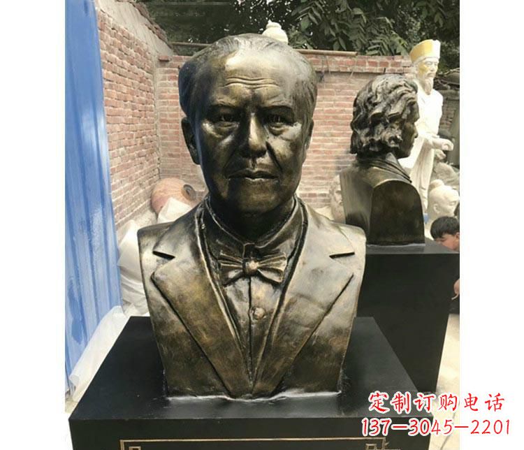 武汉西方名人爱迪生胸像铜雕