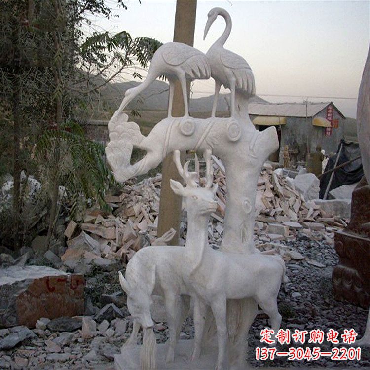 武汉仙鹤石雕景观摆件