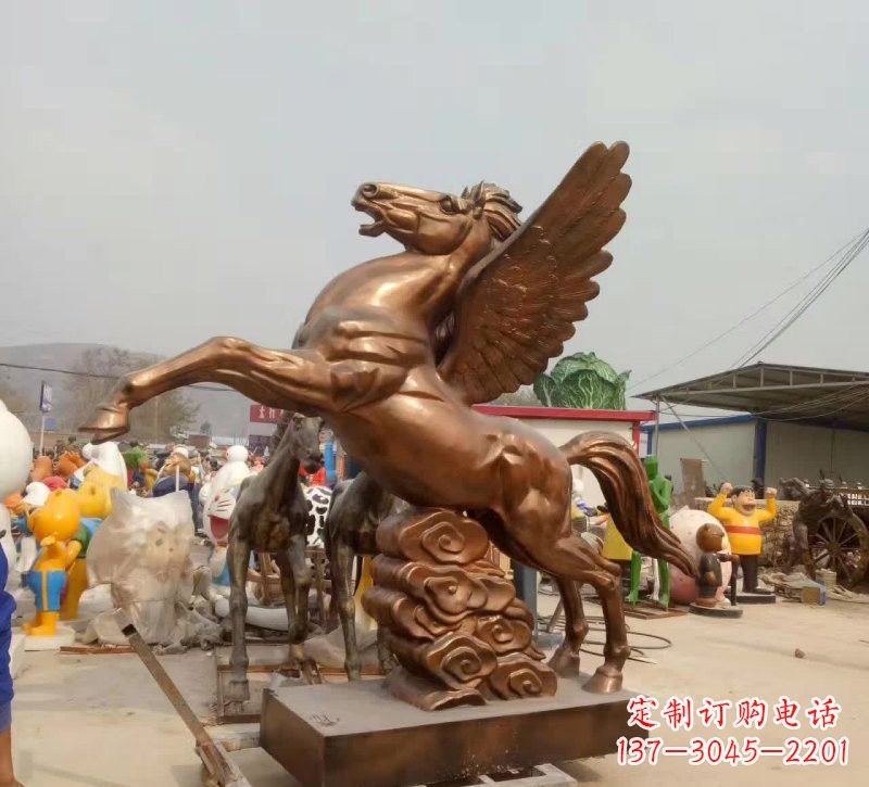 武汉祥云飞马铜雕