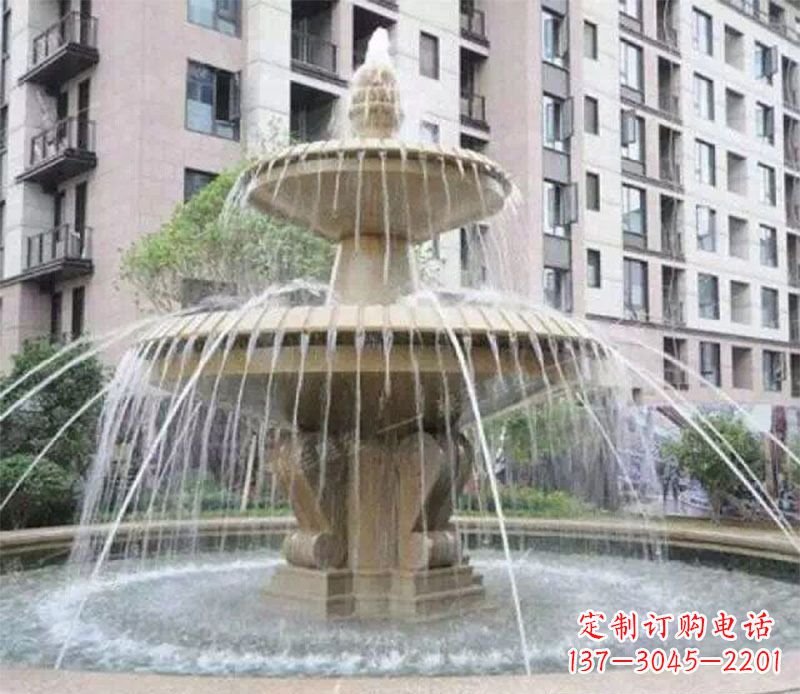 武汉小区大型喷泉景观石雕