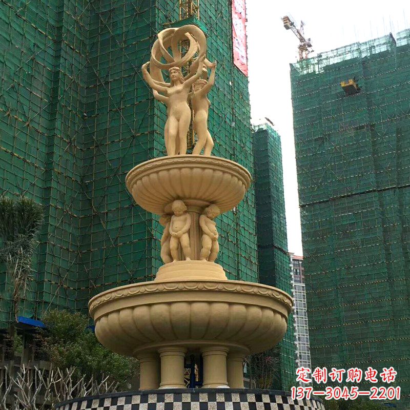 武汉小区大型欧式人物景观喷泉