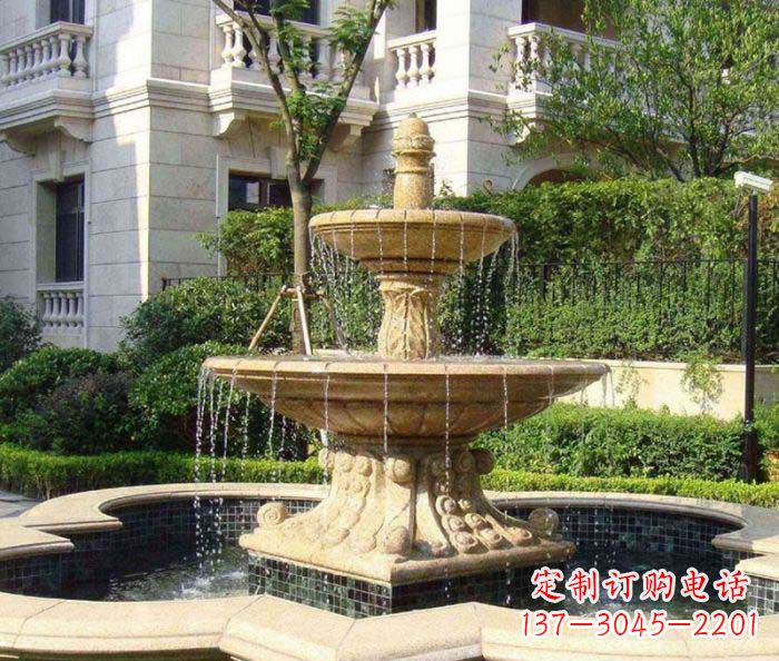 武汉小区景观大型喷泉石雕 (2)