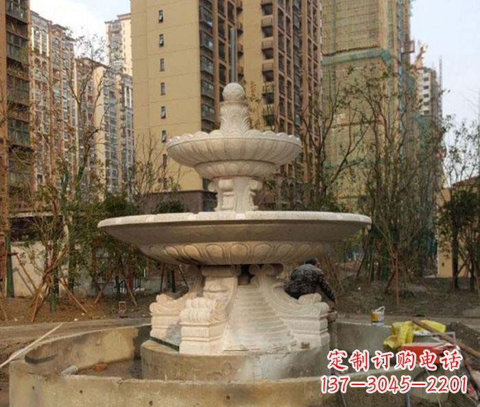武汉小区景观大型喷泉石雕 (3)