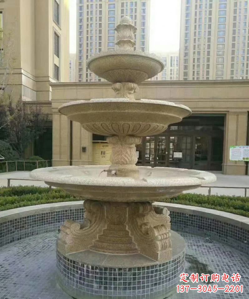 武汉小区喷泉石雕 (2)