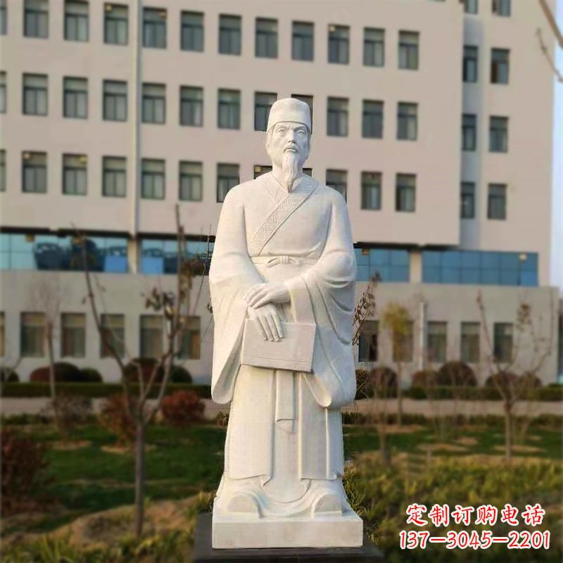 武汉校园名人汉白玉雕塑医院医学院古代著名人物雕像