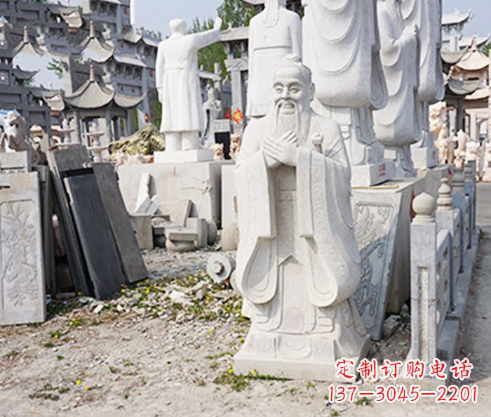 武汉校园人物孔子石雕 (3)