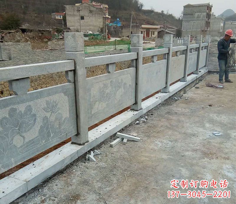 武汉园林仿古石栏板景观石雕 (5)