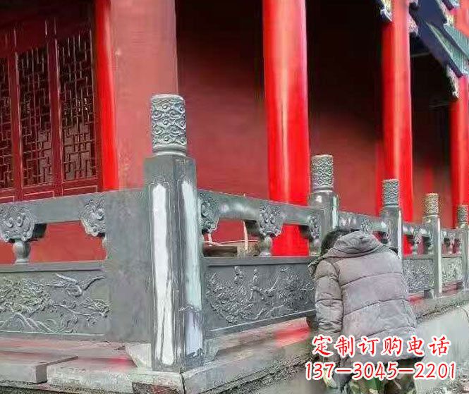 武汉园林仿古石栏板景观石雕 (9)
