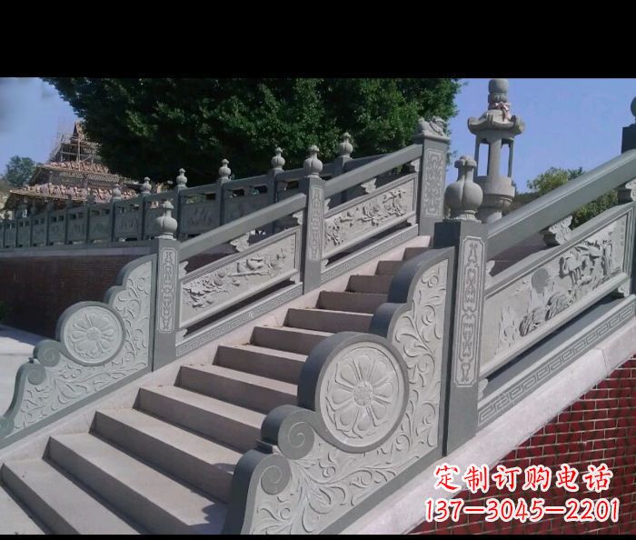 武汉园林景观大理石栏板雕塑 (4)