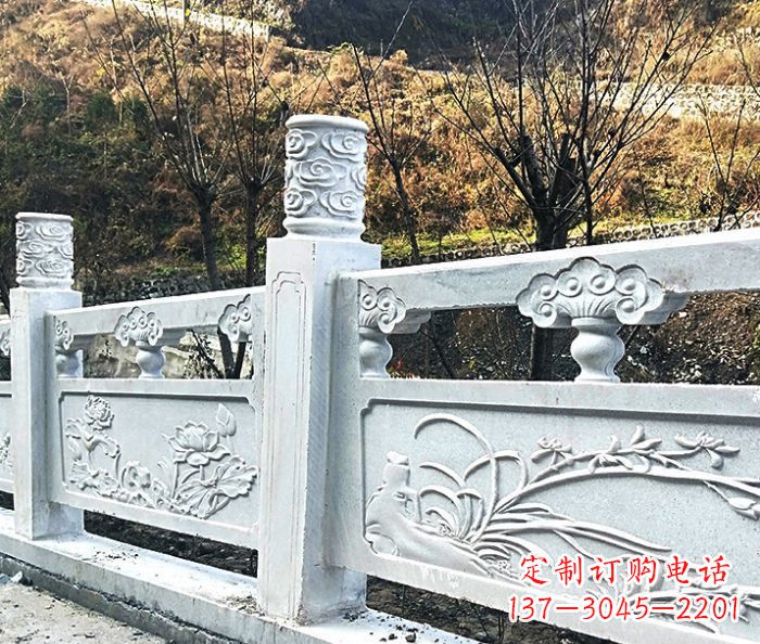武汉园林景观大理石栏板石雕 (7)
