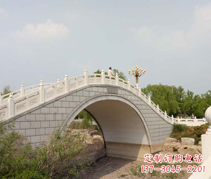 武汉园林景观大理石桥栏板石雕 (6)