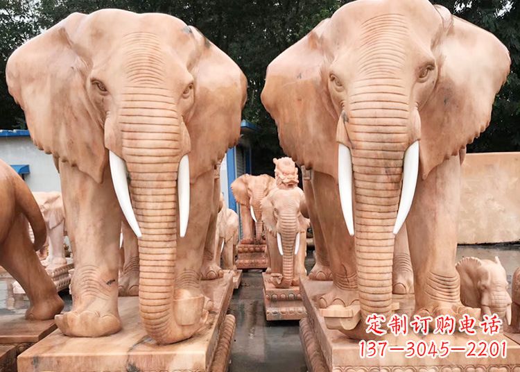武汉招财大象石雕