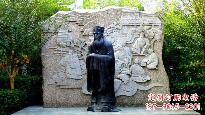武汉朱熹古代名人铜雕_2