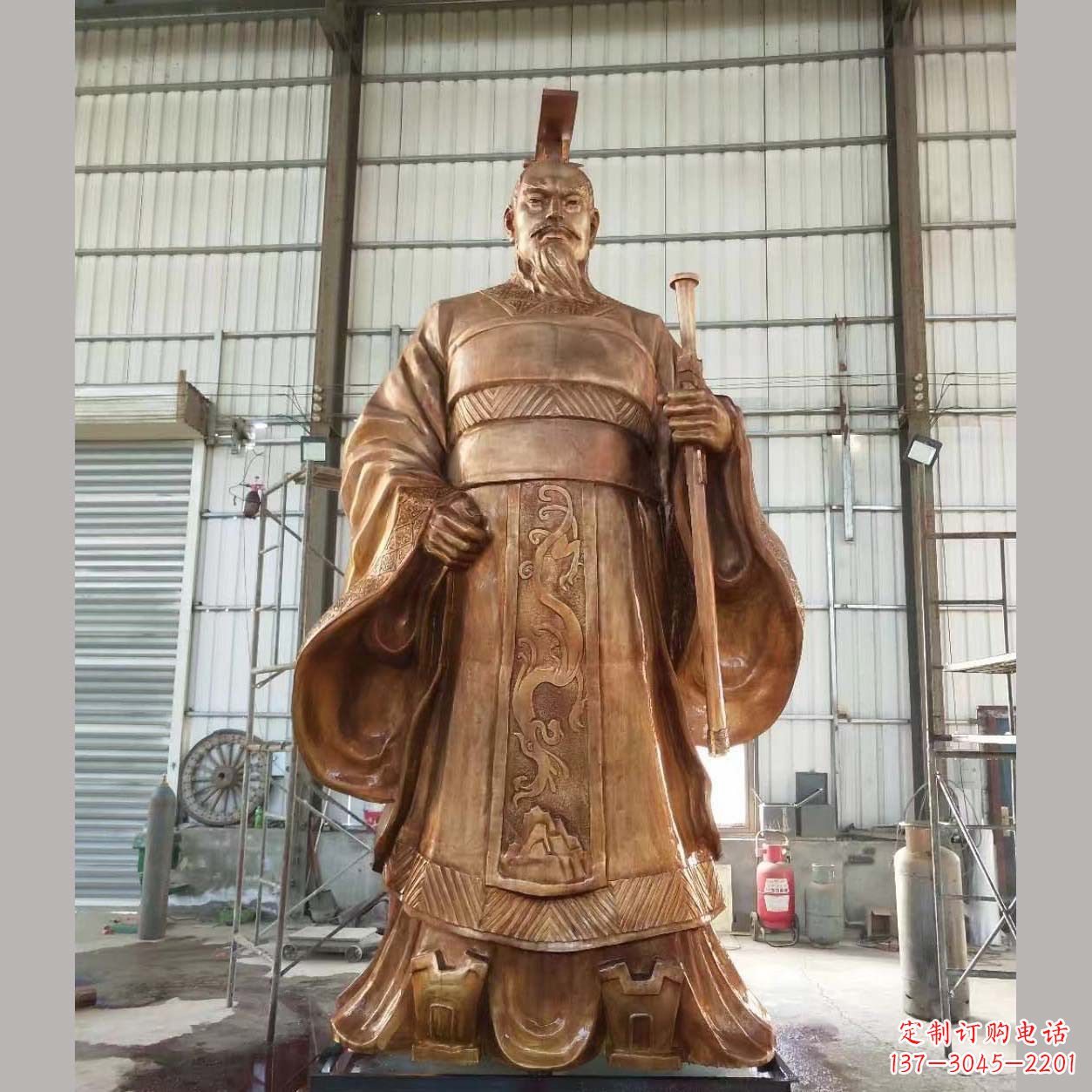 武汉铸铜汉武帝雕塑