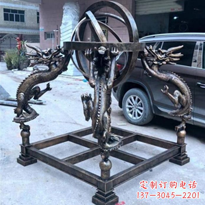 武汉铸铜浑天仪景观雕塑摆件