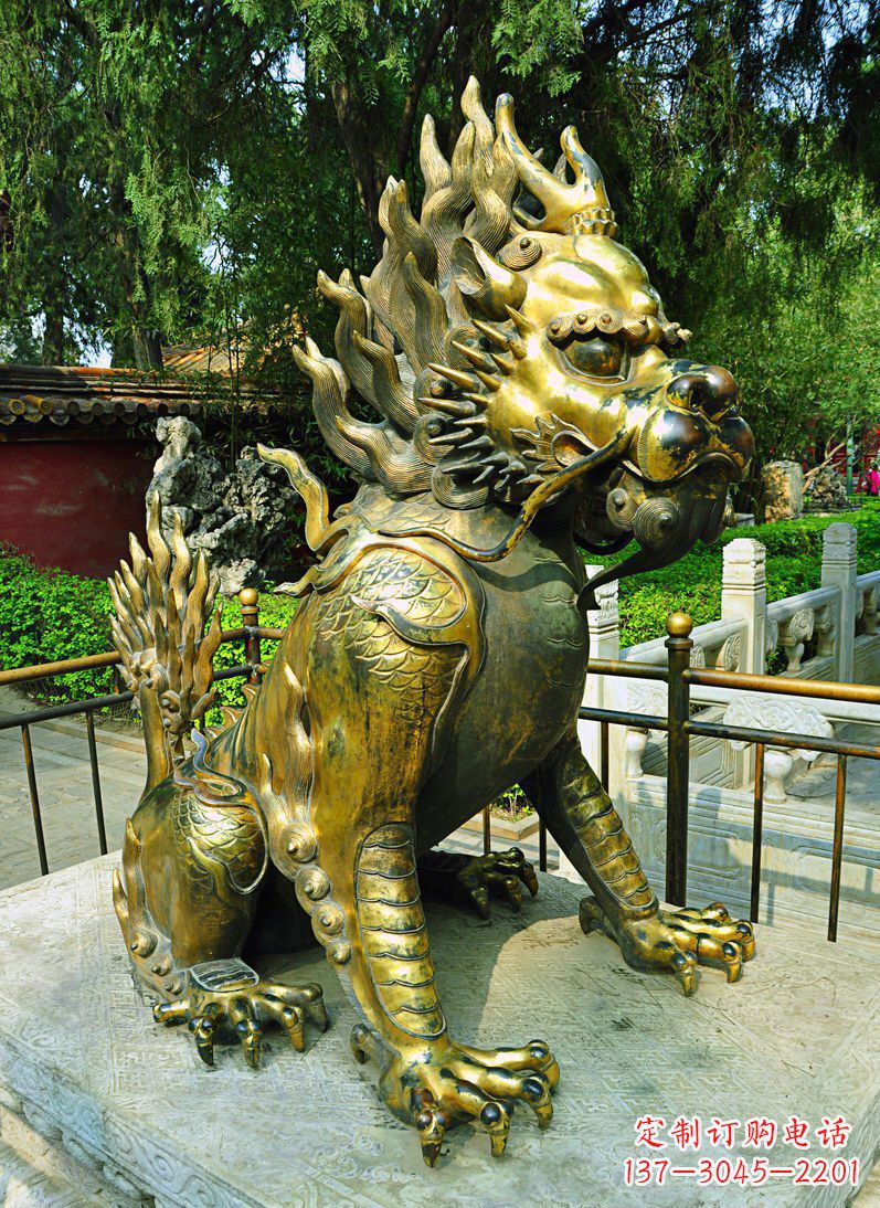 武汉铸铜麒麟神兽铜雕