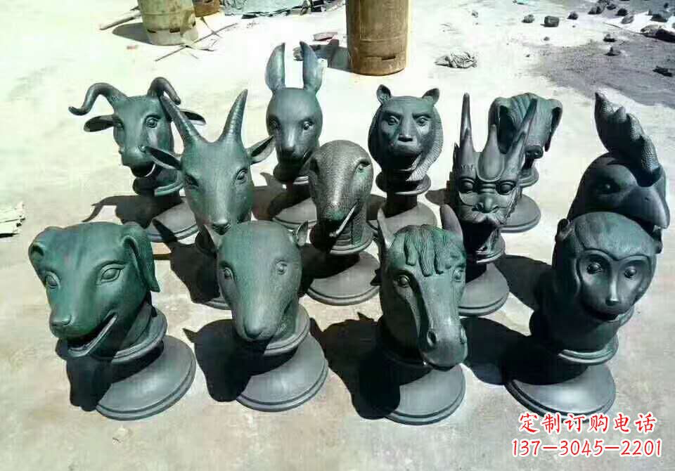 武汉铸铜十二生肖动物雕塑