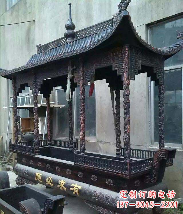 武汉铸铜寺庙香炉铜雕 (2)