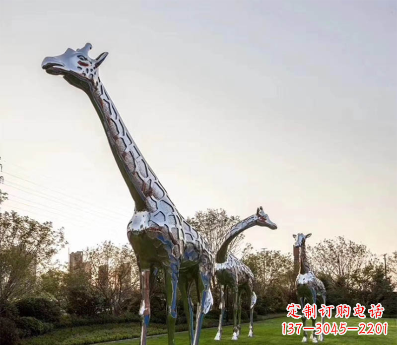 武汉不锈钢长颈鹿雕塑