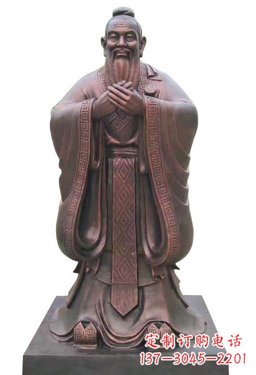 武汉紫铜孔子像