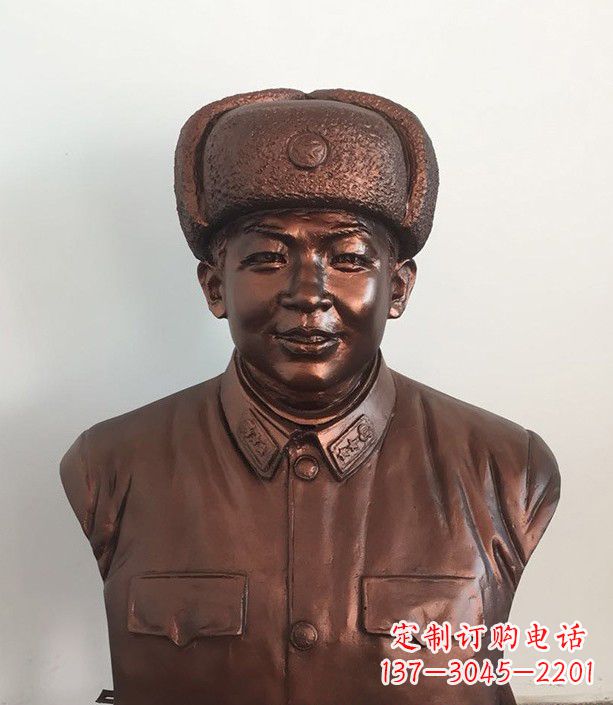 武汉紫铜雷锋半身像